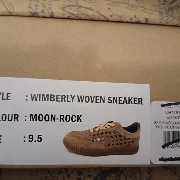 NEW Free People Wimberly Woven Sneaker Size 9.5 Moon Rock Suede - Picture 9 of 9